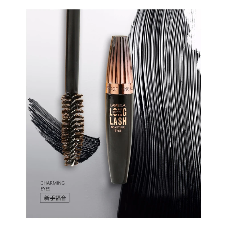 4D impermeável Lash Mascara, duradouro, grosso, curling, à prova de manchas, grandes ferramentas de maquiagem de olhos, cosméticos de beleza duráveis, criptografados