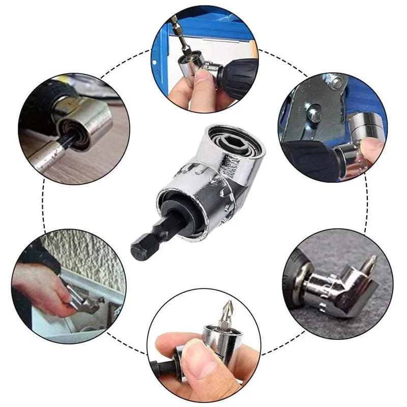 Hex Bit 105 Degree Angle Screwdriver Socket Holder Adapter Adjustable Bits Drill Angle Screwdriver Batch Head No a Set