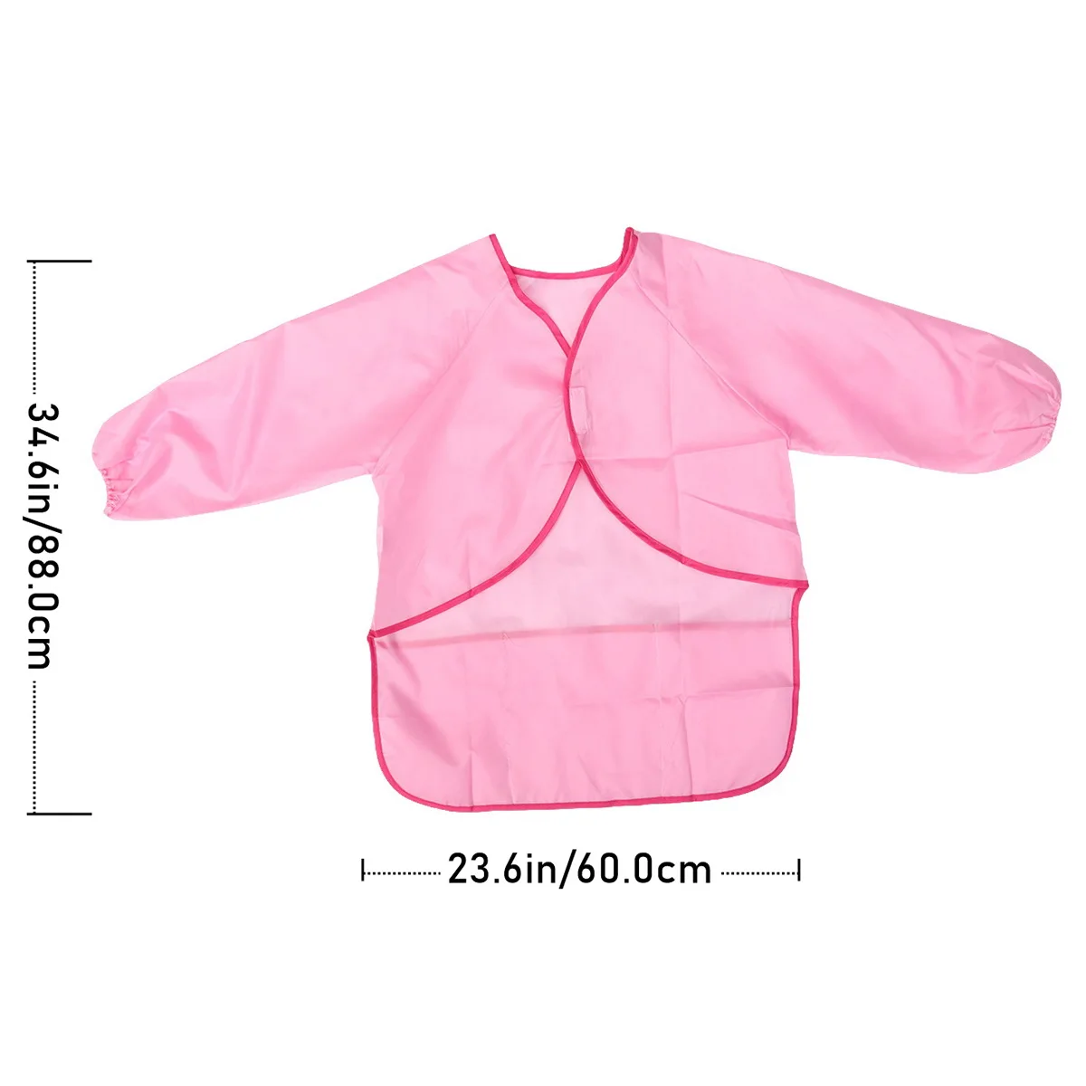 

Painting Apron Waterproof Long-sleeved Drawing Art Smock Painting Costume Useful Cover Clothes for s (Pink)