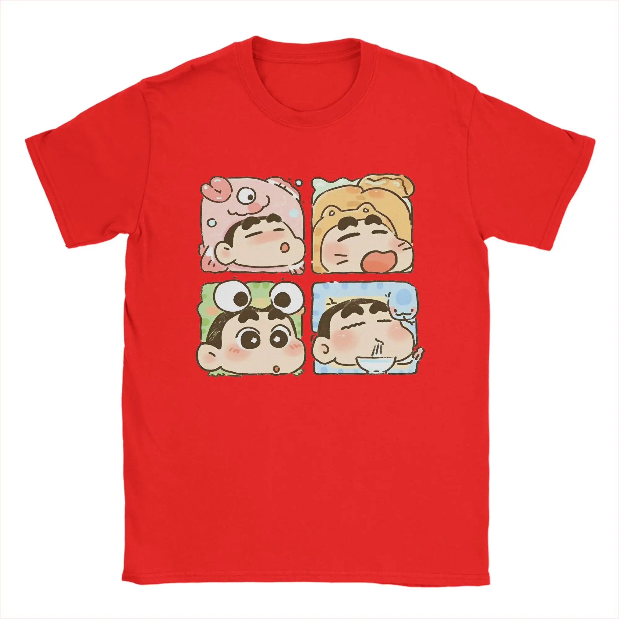 Crayon Shin-chan Japan Anime T Shirt Men Women's Pure Cotton Vintage T-Shirt Crew Neck  Tees Short Sleeve Clothes Printed