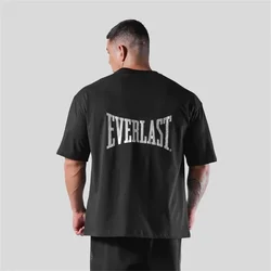 LYFT Jointly Men T-Shirt Summer Oversize TShirts Cotton Letter Print Shirt Sports Training Streetwear Male Teesgym Clothing Me