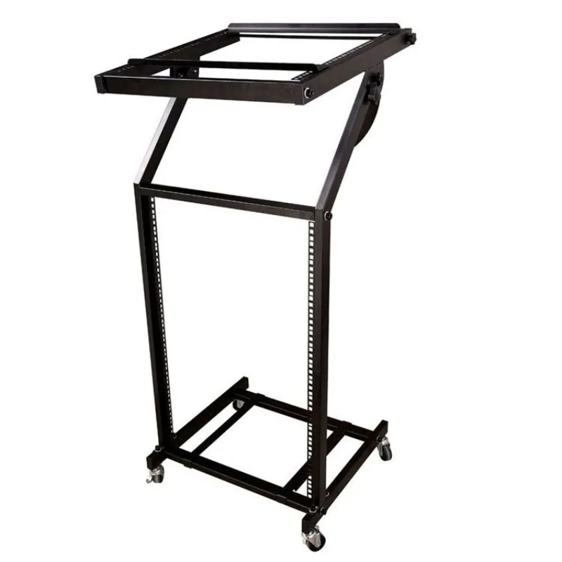 Stage Professional Audio Driver Power Amplifier Cabinet Effects DJ Rack 9U Universal Mixer Stand with Pulley