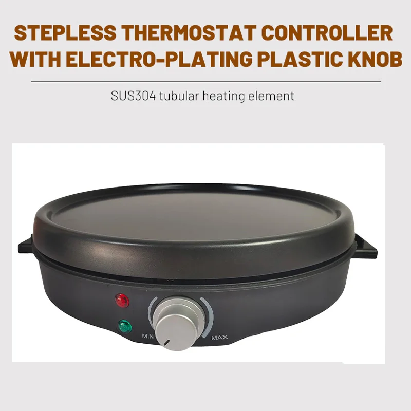 Direct Household Electric Injera Crepe Pancake Maker for Roti Chapati Tortilla Omelet Making Ojamo Crepe Maker Machine