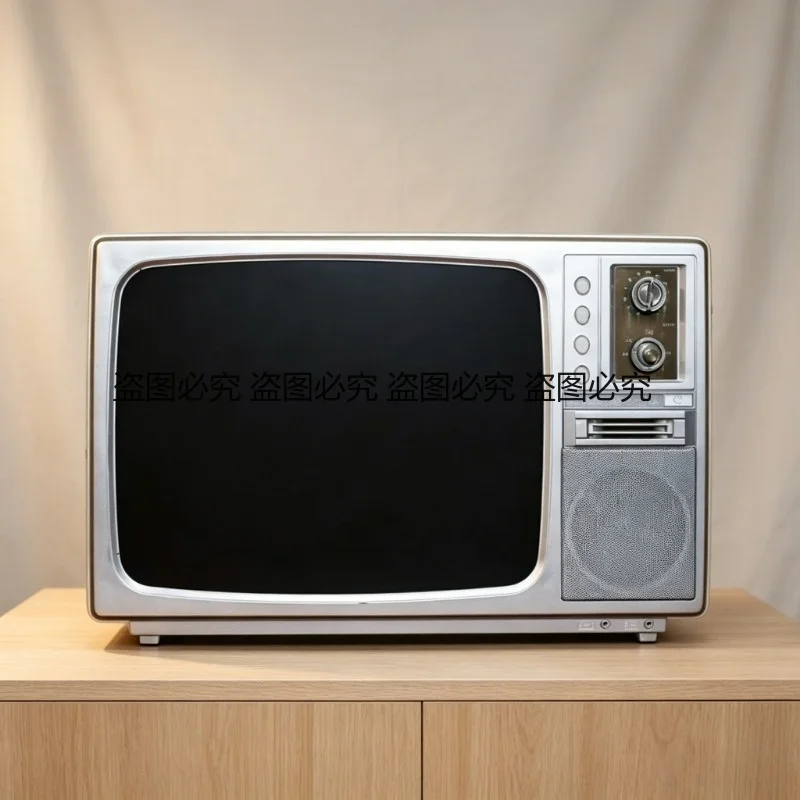 70s 80s Vintage Retro TV LCD Display USB Playback Black White Color Media Player