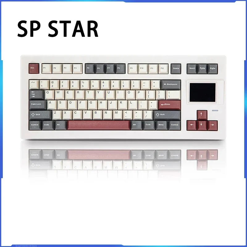 Sp Star D82 Pro Wireless Mechanical Keyboard 3-mode Hot Swap Rgb Backlight Pad Electronic Sports Game Keyboard Display Pc Game