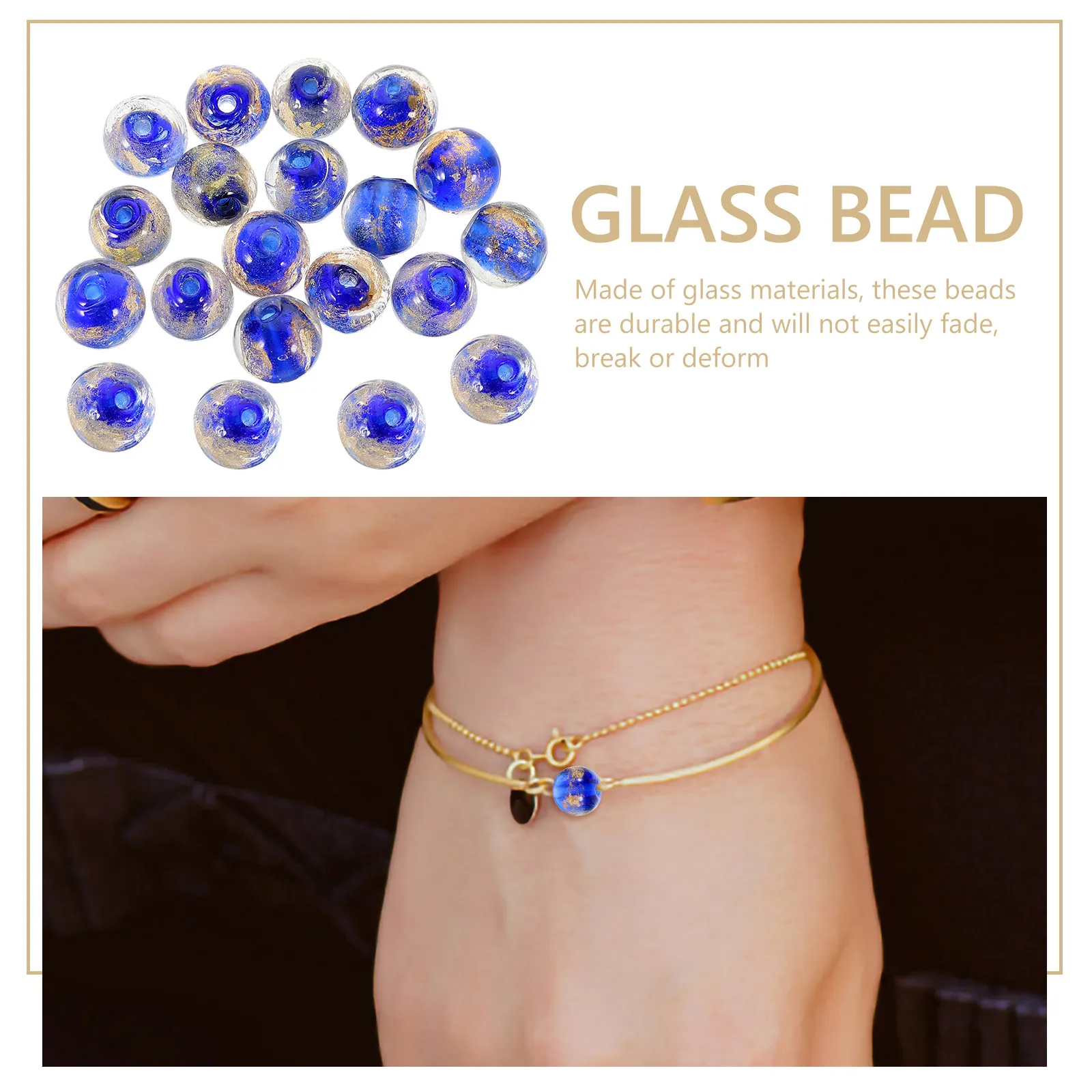 

20Pcs Delicate Glow in The Beads Round Shape for DIY Jewelry Making Bracelet Necklace Keychain Sewing Craft Decor