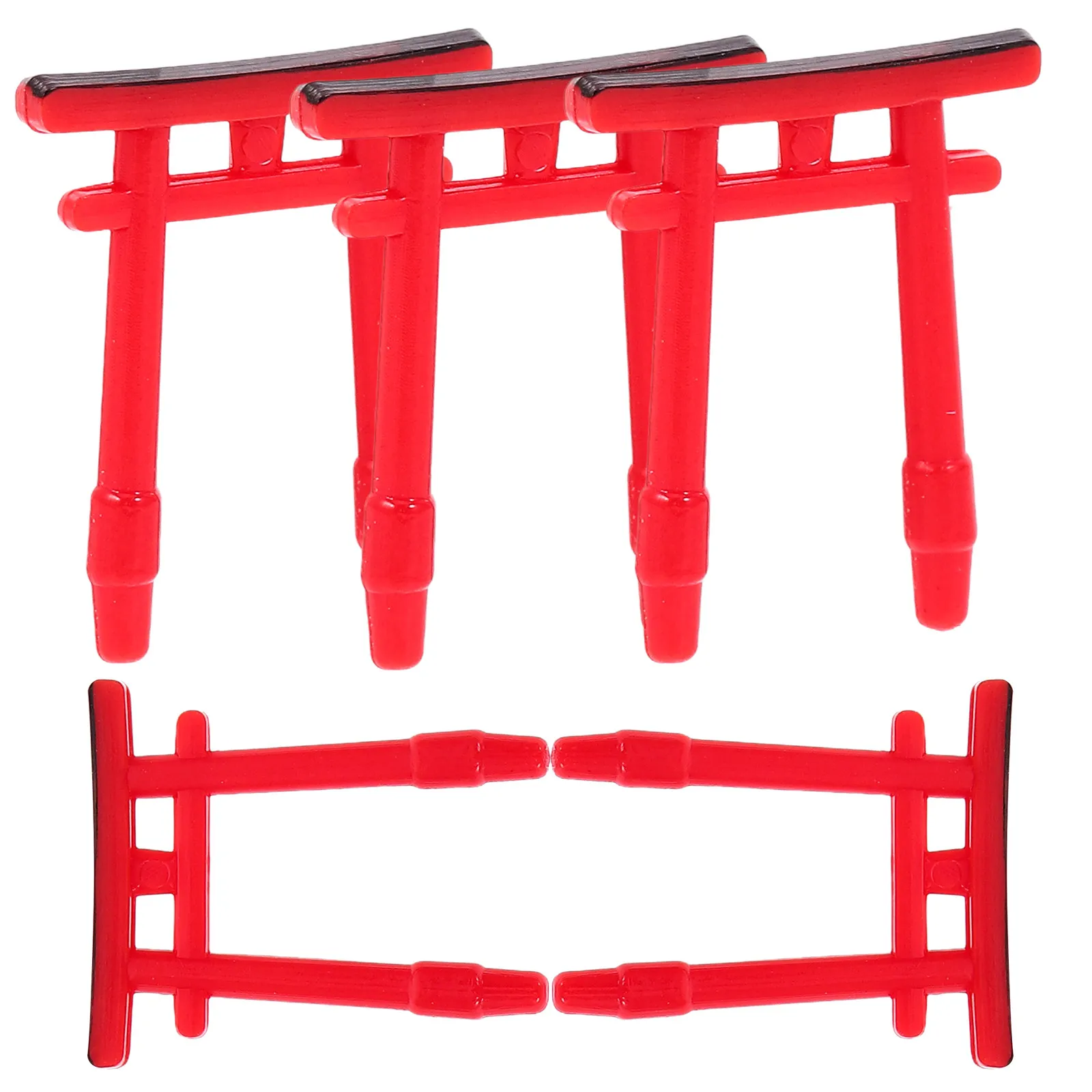 5Pcs Japanese Mini Torii Gate Decoration Fish Tank Aquarium Landscape Micro Landscape Sand Table Craft Ornament