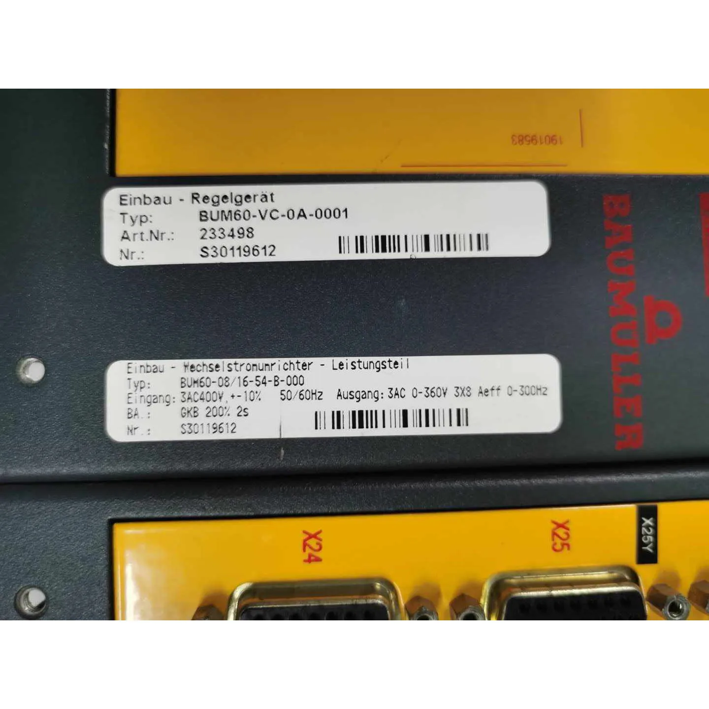 BUM60-VC-0A-0001 BUM60-08-16-54-B-000 Drive For BAUMULLER