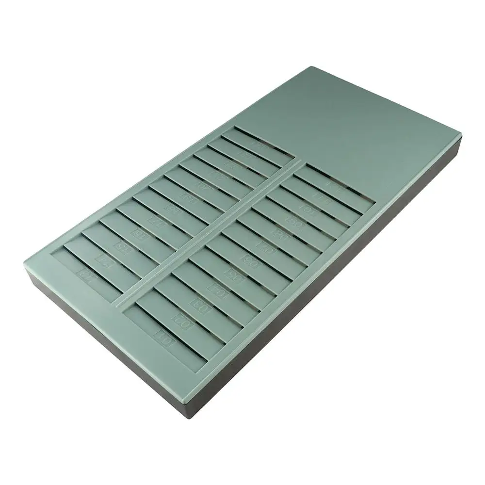 

24 Slots Time Card Rack Wall Mounted Plastic Time Card Organizer Holder Double Row Hanging Hole Time Payroll Recorder Factories