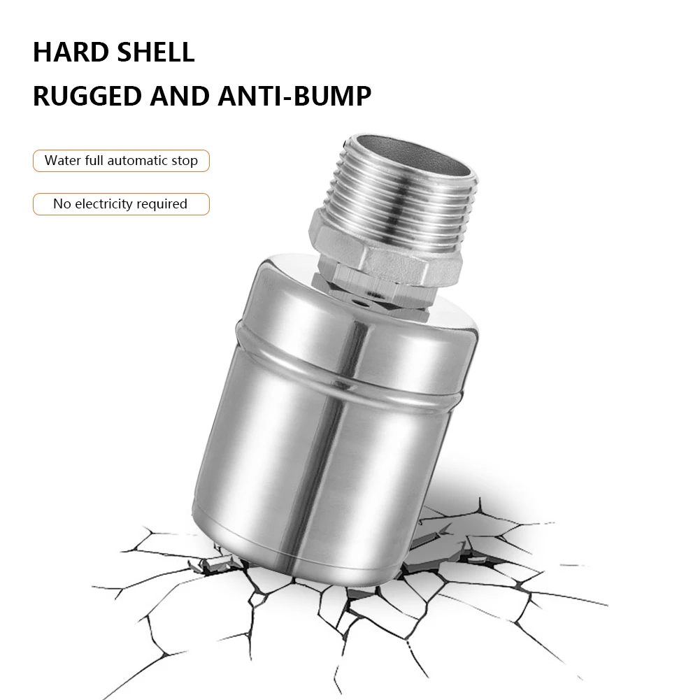 

1/2 3/4 1Inch Float Ball Valve Water-Saving Water Level Float Valve Corrosion-Resistant Heat-resistant for Kitchen Stove Faucet