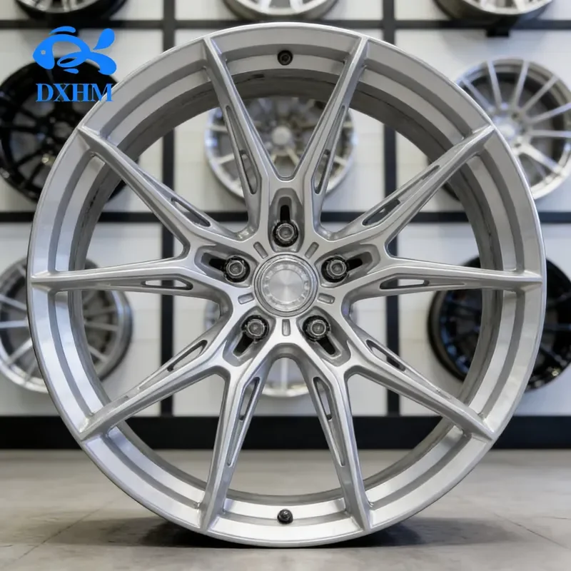 One Piece 5 Holes Silver Star Design Deep Concave Car Wheel Rim 18 19 20 21 22 Inch Forged Wheels for M2 F80 F82 F90