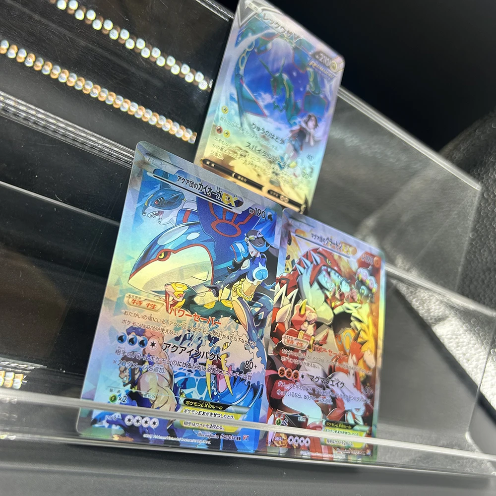 Rayquaza Groudon Kyogre Ex DIY Single Card Anime PTCG Collection Cards Classic Game Anime Collection Card Gift Child Toy view 5