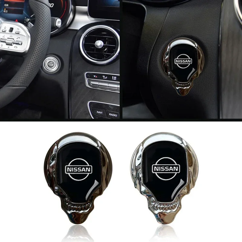 Car Engine Ignition Switch Button Cover Sticker for Nissan GTR Altima Qashqai Murano Almera Navara Juke Teana Sylphy Altima Leaf