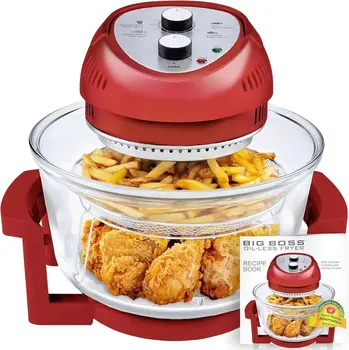 Image 16Qt Large Air Fryer Oven Large Halogen Oven Cooker with 50+ Air Fryers Recipe Book for Quick + Easy Meals for Entire Family