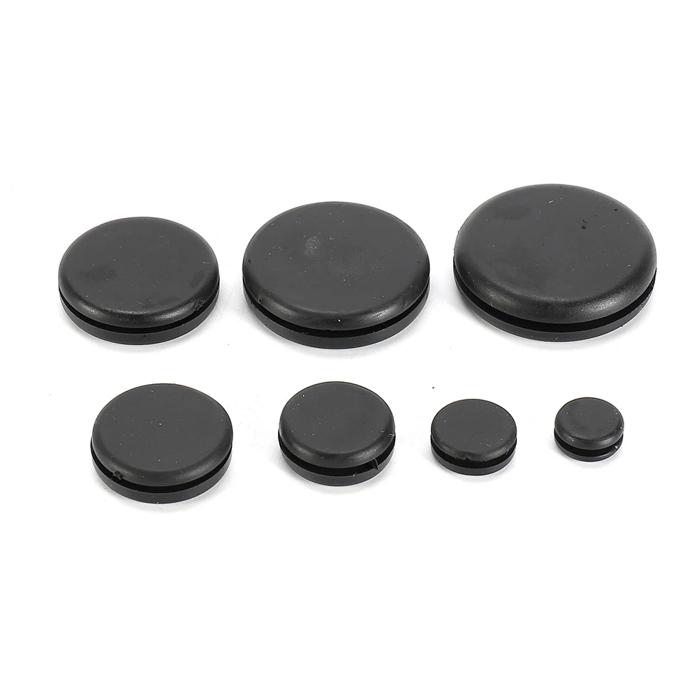 Rubber Grommets Set 200 Pieces with Open Closed Blind Wiring Bung for Use in Electrical Appliances Pumps and Pipes