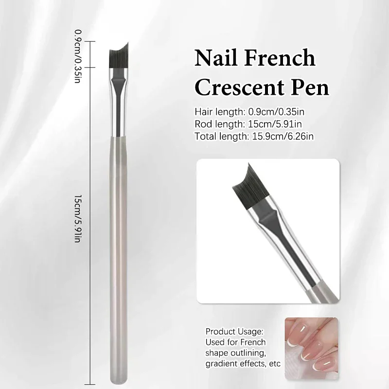 1 Uds. Pinceles para decoración de uñas a cuadros franceses, bolígrafo de dibujo con patrón de rejilla para bricolaje, suministros de pintura de extensión de Gel UV