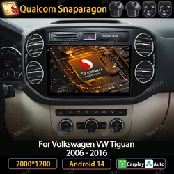 Android 14 Car Radio For VW Volkswagen Tiguan 1 NF 2006 - 2016 Multimedia Stereo Video Player Carplay Auto 4G WIFI Head Unit GPS