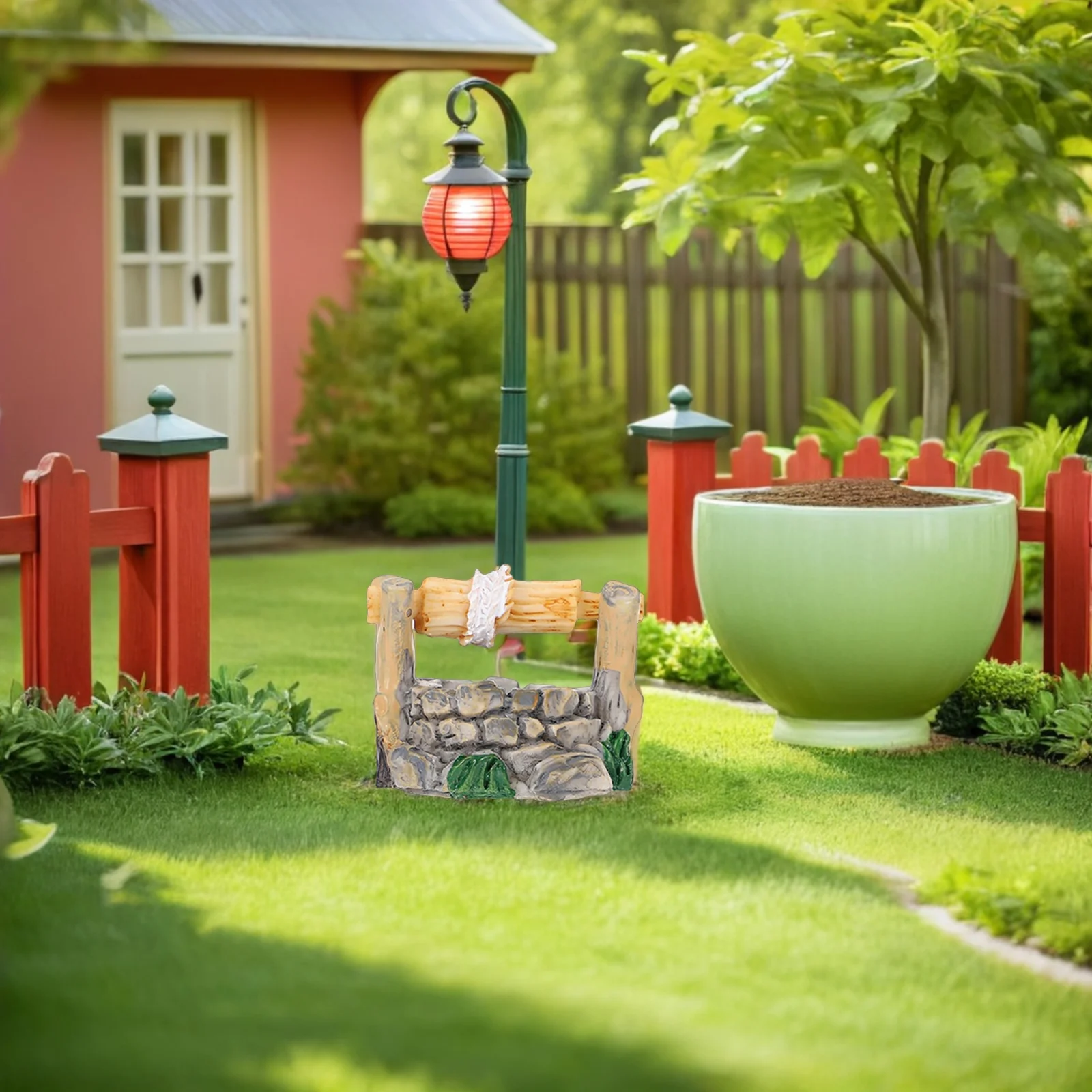 

8Pcs Resin Wishing Well Style Durable Home Decor Micro Resin Statue Fairy Garden Accessories Fairy Garden Crafts