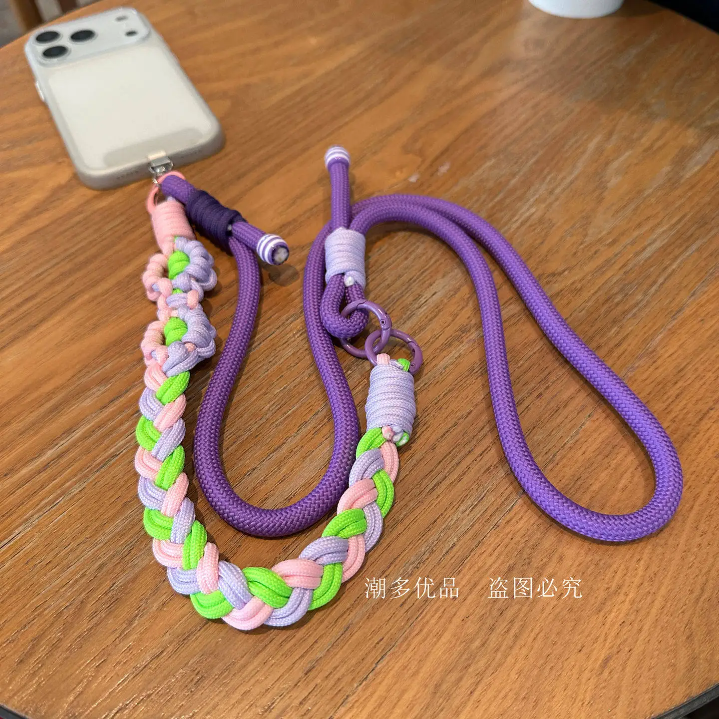 Handmade Three-in-One Outdoor Mobile Phone Lanyard Crossbody Detachable Wrist Charm Hand Strap Machine Straps Shoulder
