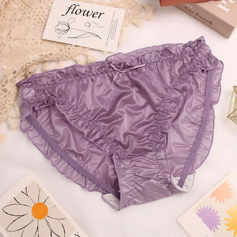 Plus-size Panties Women Hip Lift Lace Shorts Quick-drying Cotton Crotch Briefs Comfort Girl Pants Breathable Low-rice Underwear