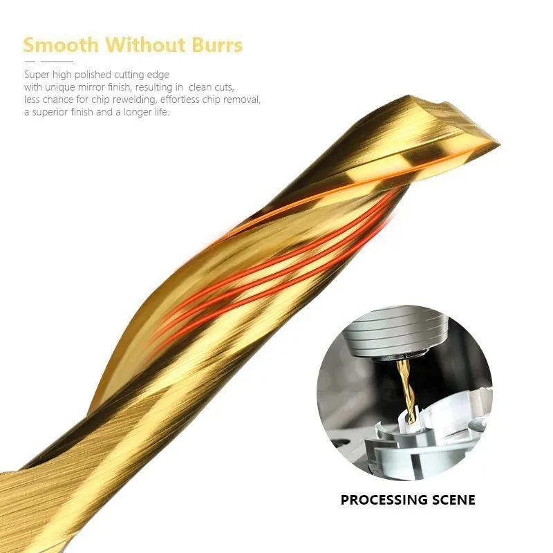 XCAN aluminium spiralny frez trzpieniowy 8mm Shank HSS frez pojedynczy flet CNC frez TiN powlekany frez trzpieniowy do cięcie drewna