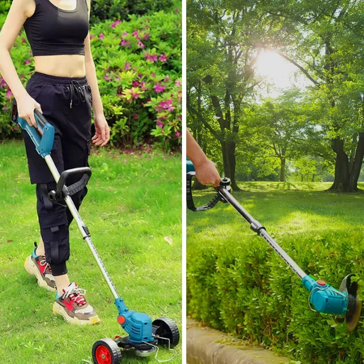 

3000W Electric Lawn Mower Foldable Grass Trimmer Adjustable Garden Pruning Cutting Power Tools Brush cutter For Makita 18V