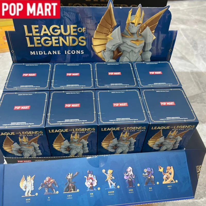 

New Hot Popmart League Of Legends Midlane Icons Series Blind Box Mystery Box Toys Cute Action Anime Figure Kawaii Model Gift