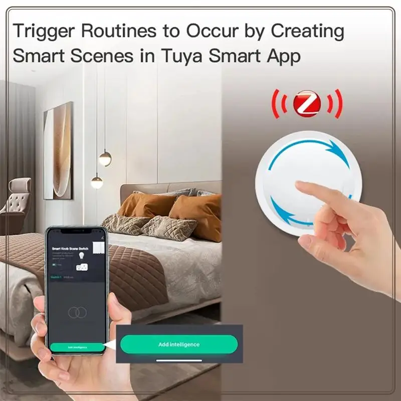موثوقة-Tuya Zigbee مفتاح مقبض ذكي لاسلكي المشهد التبديل زر تحكم بطارية تعمل بالطاقة أتمتة السيناريو الحياة الذكية Ap