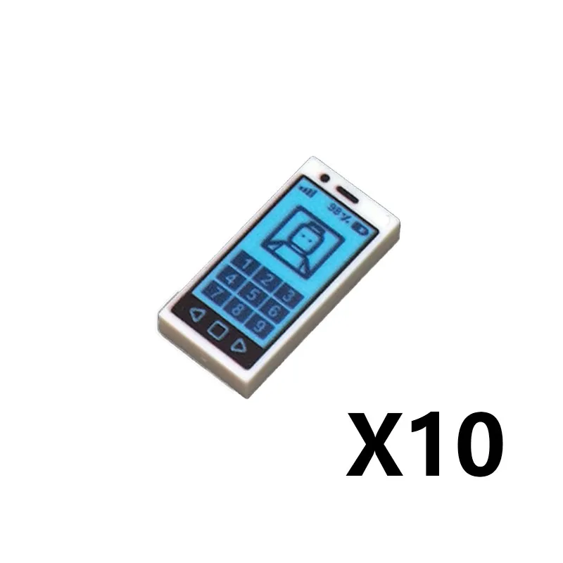 Stadt Gedruckt Zubehör Bausteine Computer Controller Monitor Tastatur Dashboard Handy Radio Mini Ziegel Kinder Spielzeug