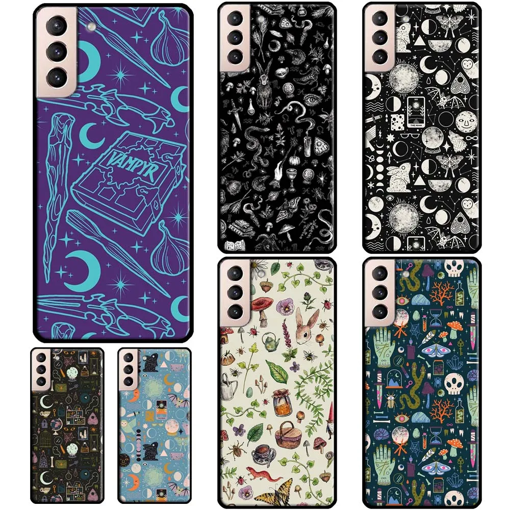 Witch Lunar Magic Phone Case For Samsung Galaxy S21 S22 Ultra Note 20 Note 10 S8 S9 S10 Plus S20 FE Cover