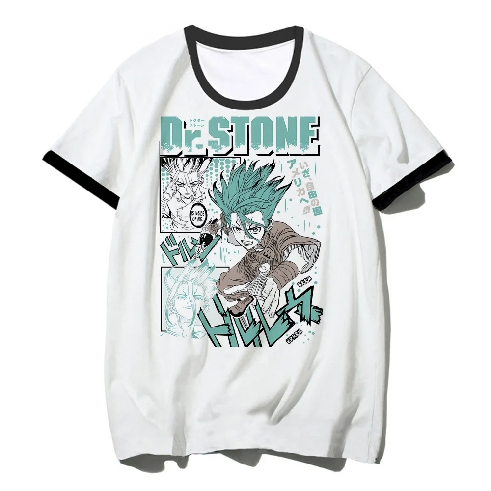 Dr Stone top tees female vintage scene  meme funny shirt 80s streetwear gothic kawaii