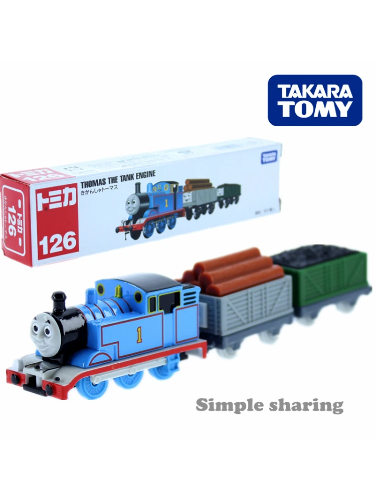 TAKARATOMY TOMICA Long No. 126 Thomas's TANK Engine aluminiowy model samochodu zabawka Boy dziecięcy świąteczny prezent Halloween dla chłopców