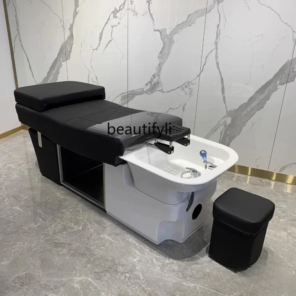 ss newBarber Shop Ceramic Basin for Hair Washing Station Hair Salon Thai Lying Massage Facial Bed