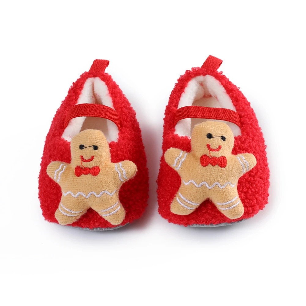 Santa Claus Baby Boy Girl Shoes 0-12 Months Newborn Christmas Fluffy Sneaker Toddler Soft Non-slip Sole Plush Boots