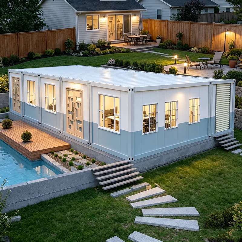 Prefab Container House Double Glazed Energy Saving Cabin for Self-Sufficient Off-Grid Life