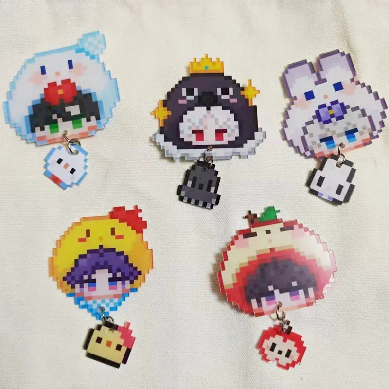 5Pcs Love and Deepspace Fridge Magnets Souvenir Xavier Zayne Rafayel ralayo Sylus Caleb Acrylic Magnetic Refrigerator Sticker