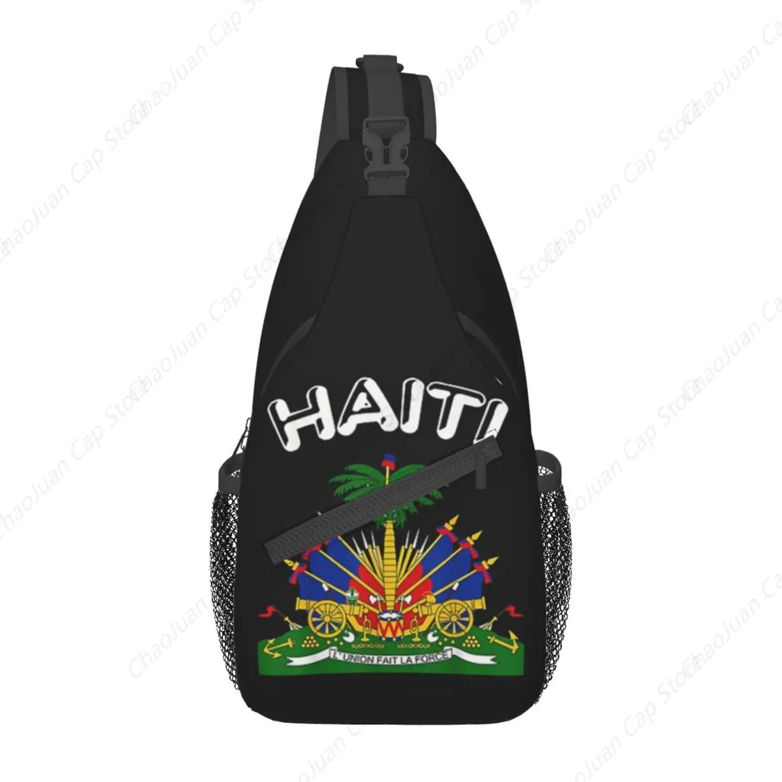 

Сумка на ремне с флагом Гаити, рюкзак через плечо, рюкзак Haitian для путешествий, пешего туризма, сумка на плечо, нагрудная сумка для женщин и мужчин