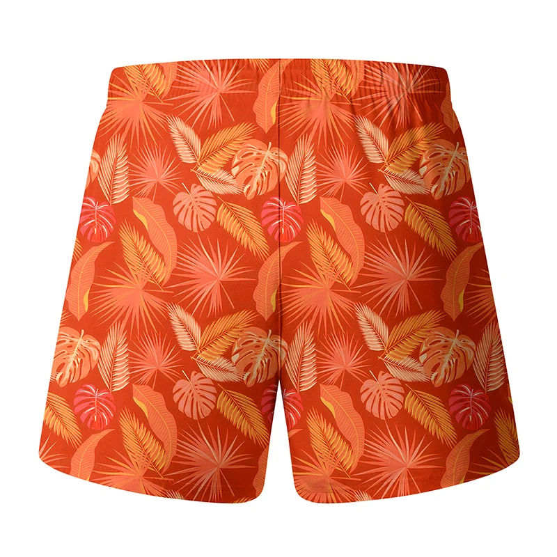Men's Prank Duck Print Board Shorts with Compression Liner Summer Casual Beach Shorts with Phone Pocket Quick Dry Swim Trunks - view 5