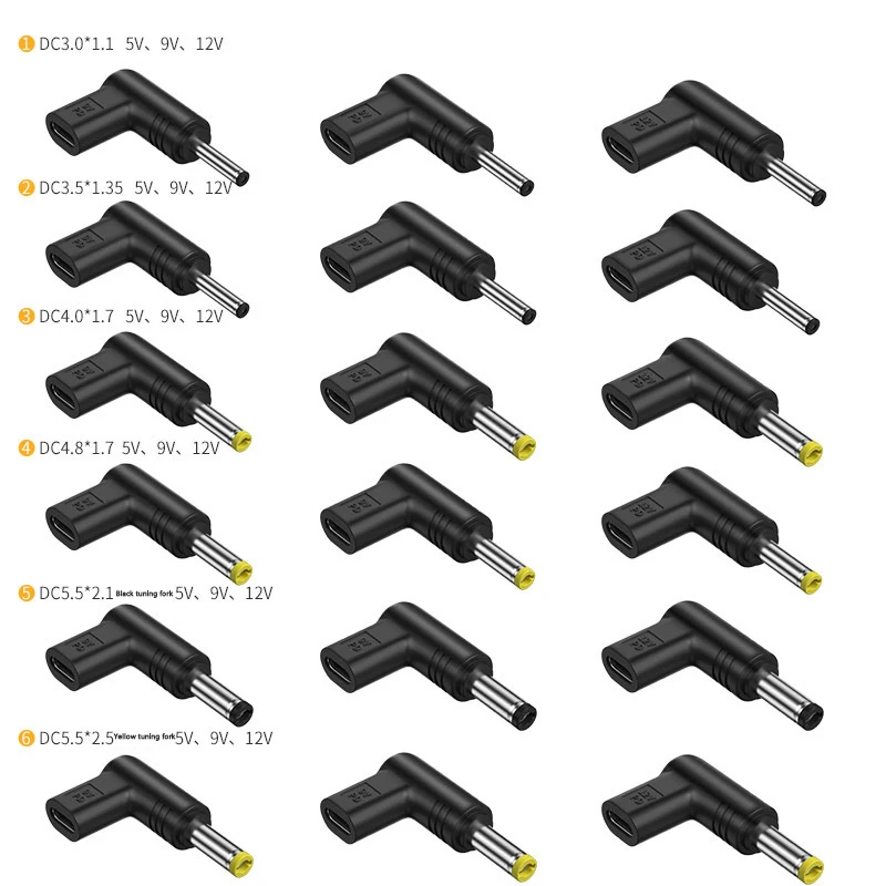 USB C PD To DC Power Connector Universal 5/9/12V Type C To DC Jack Plug Charging Adapter Converter For Router Tablet Mini Fan