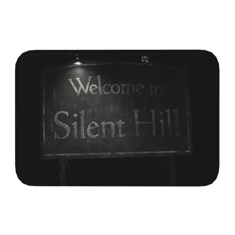 Custom Welcome To Silent Hill Doormat Mat Anti-Slip Bathroom Kitchen Garage Rug Carpet 40*60cm