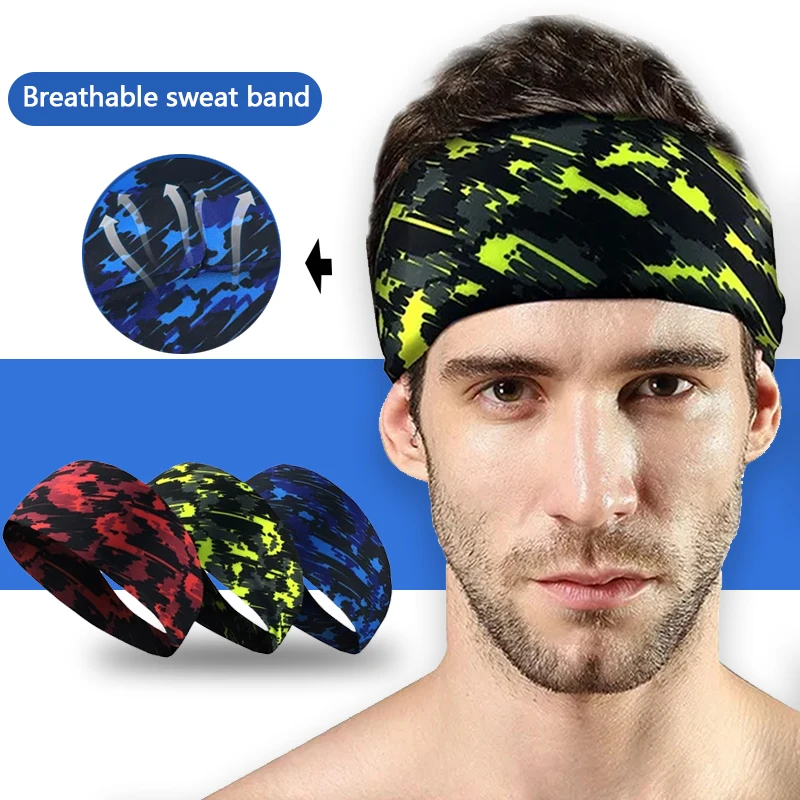 1Pcs Sports Exercise Yoga Moisture Absorbing Headband Fashion Headband Suitable for All Men and Women