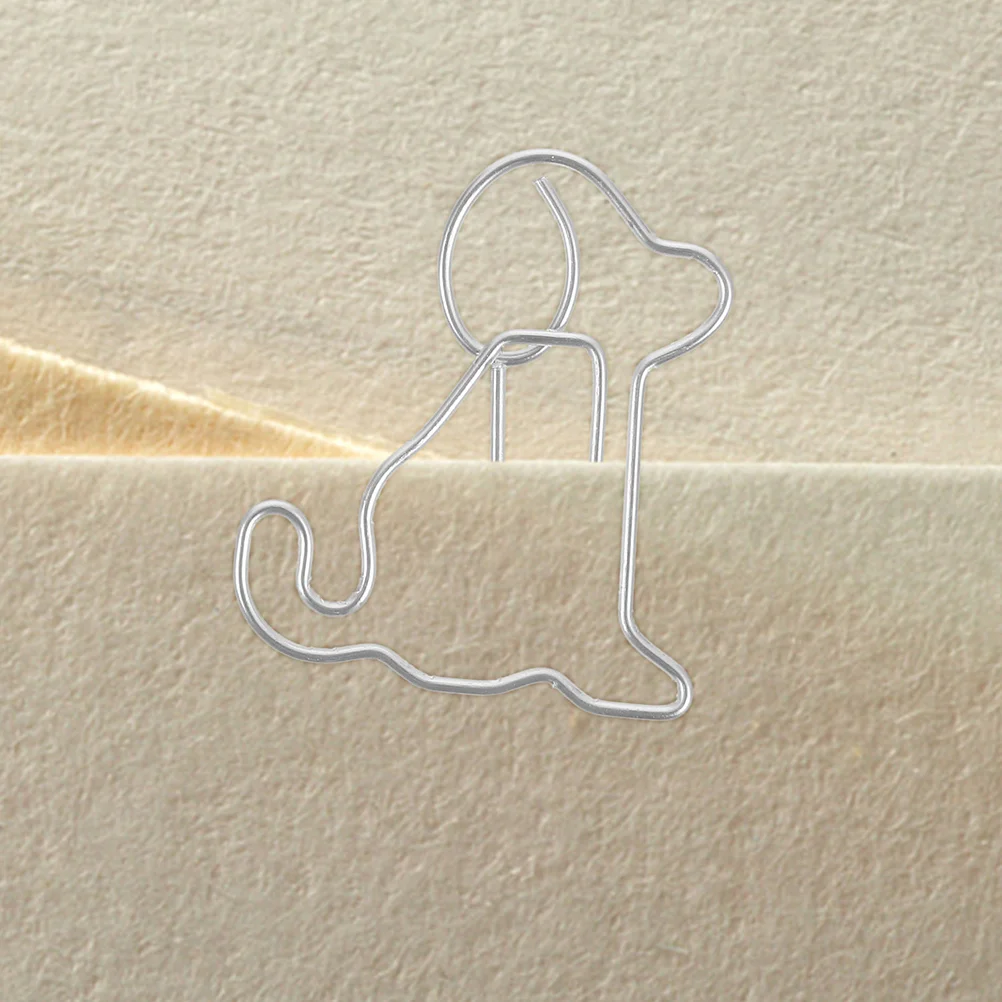 Dog Paper Clip Mini Clips Decorative Paperclips Office Document Exquisite Adorable Bills Clamp Multi-use Coated