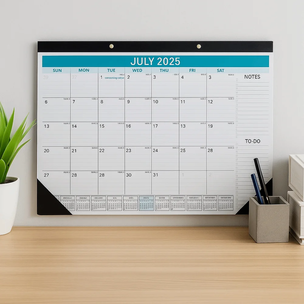 

Прочный креативный настенный календарь, просторный бумажный подвесной календарь премиум-класса, ежемесячный макет, яркий ежемесячный планировщик, календарь для офиса