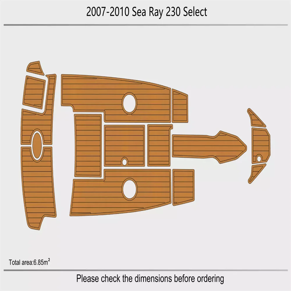 2007-2010 Sea Ray 230 Select Cockpit Swim platform bow 146mm EVA foam floor Marine Flooring Teak Yacht boat marine accessories