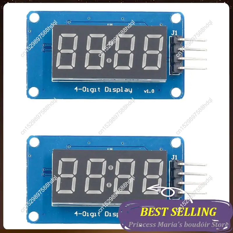 

AB30-2X TM1637 4-битный модуль светодиодного дисплея для Arduino, 0,36-дюймовая 7-сегментная тактовая трубка с красным анодом и 4 платы последовательного драйвера