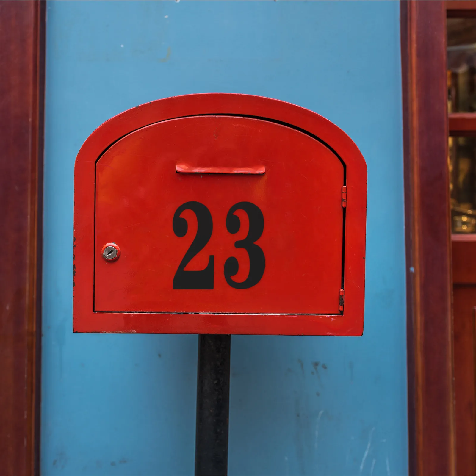 8Sets Mailbox Number Stickers High Adhesion Self-Adhesive Numbers for Outdoor House and Office Address Labels Door Number
