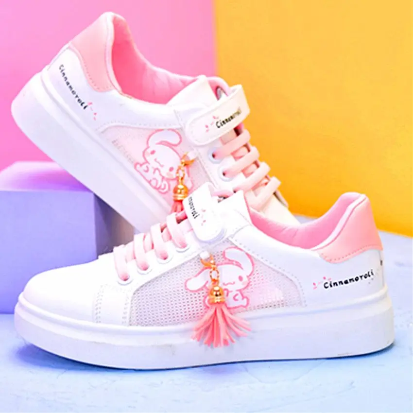 

Sanrio Cinnamoroll Kuromi Anime Kawaii Mesh Breathable Board Shoes Summer Cute My Melody Ins Princess Sneakers Gifts for Kids