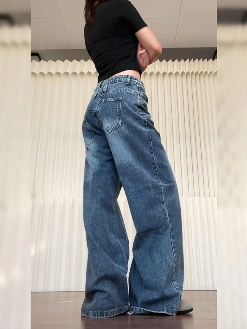 سراويل دينم بأزرار غير عادية من American High Street سراويل نسائية صيفية بتصميم حار غير محدودة مرقعة بطول الأرض