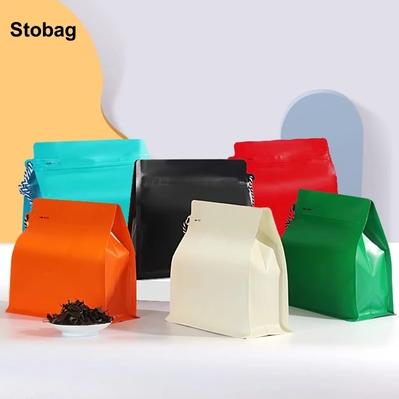 

StoBag 20 шт., пакет для кофейных зерен, упаковка без клапана, алюминиевая фольга, герметичная для чайного порошка, пищевых орехов, многоразовые портативные пакеты