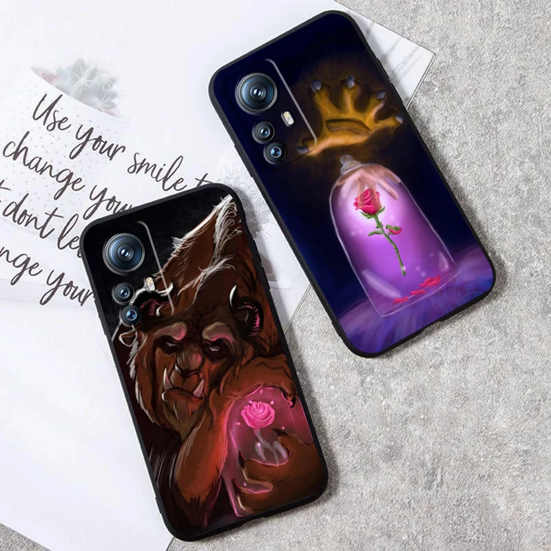 Disney Beauty Beast Belle For Xiaomi Mi 14 13T 13 12T 12 11T 11i 11 10T 10 Pro Lite Ultra 5G Black TPU Phone Case